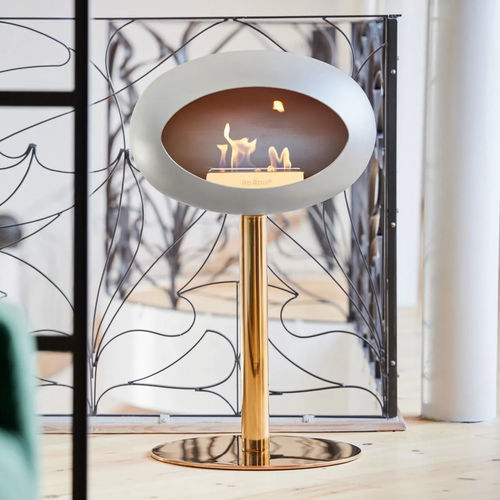 Cheminée au bioéthanol - Steel Low - Le Feu - sur pied / simple face / à foyer ouvert