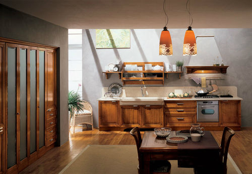 Cuisine classique - ALTAMAREA - BAMAX - en bois massif / en bois / avec poignée