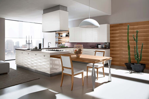 Cuisine contemporaine - DIAMANTE - BAMAX - en bois / avec poignée / laquée