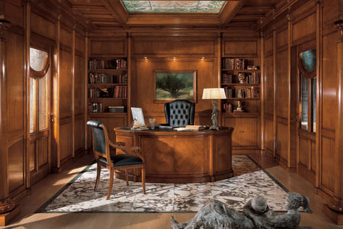 Bureau classique - LORD - BAMAX - en bois / piétement en panneaux / professionnel