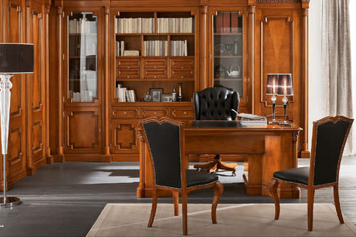 Bureau classique - ELIZABETH - BAMAX - en bois / piétement en panneaux