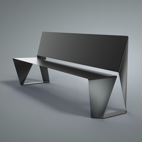 Banc public contemporain - TWISTER  - Sarragala - en acier thermolaqué / avec dossier / sans accoudoirs