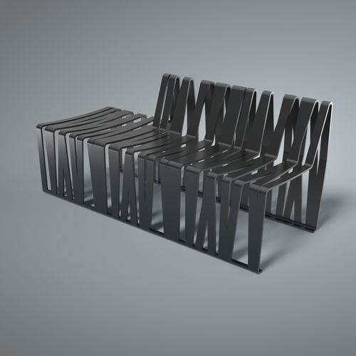 Banc public modulaire - EOL - Sarragala - design original / en aluminium / en tôle