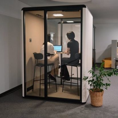 Cellule de concentration acoustique - M - Mirplay Objektmöbel - avec porte vitrée / en PET / en aluminium
