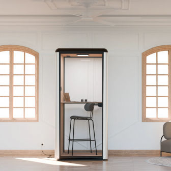 Cellule de concentration acoustique - S - Mirplay Objektmöbel - avec porte vitrée / en PET / en aluminium
