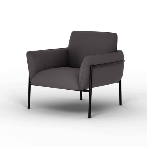 Fauteuil contemporain - Tori - Mirplay Objektmöbel - en tissu / en métal peint / ergonomique