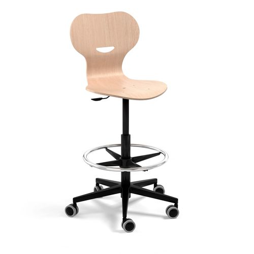 Chaise de travail en polypropylène - Mia - Mirplay Objektmöbel - en aluminium / en hêtre / à roulettes