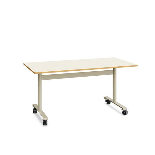 Table d'enseignement contemporaine - Minifloop - Mirplay Objektmöbel - en mélaminé / avec piètement en métal peint / rectangulaire