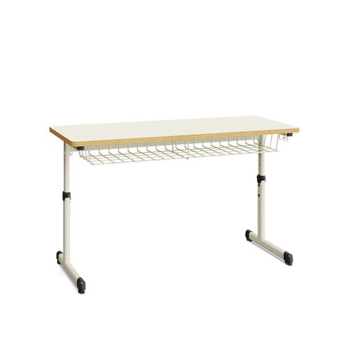 Table contemporaine - Quar double - Mirplay Objektmöbel - en MDF / avec piètement en métal / rectangulaire