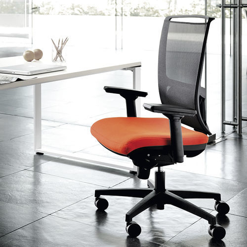 Chaise de bureau contemporaine - RONNIE - Gierre Sedute - d'intérieur / en cuir / en tissu