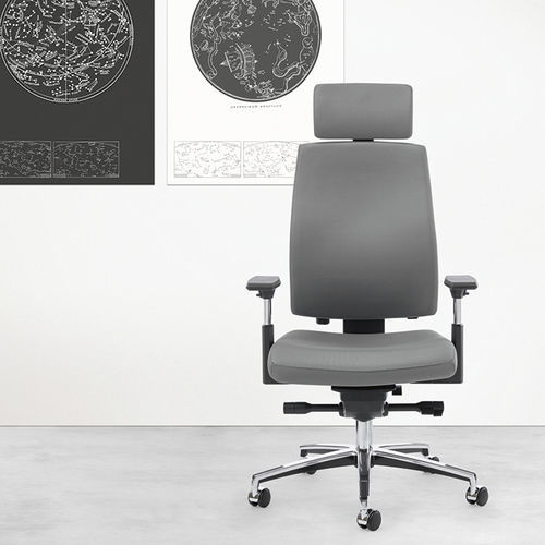 Chaise de bureau contemporaine - ALBATROSS 24H - Gierre Sedute - d'intérieur / en cuir / en tissu