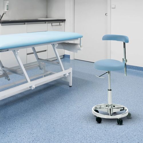 Tabouret contemporain - 610 - Gierre Sedute - en tissu / en cuir / avec piètement en acier