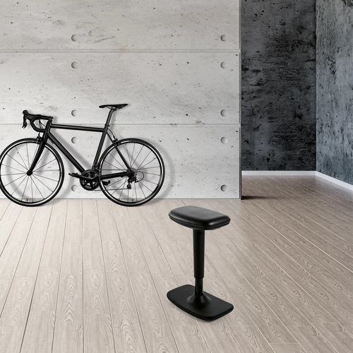 Tabouret contemporain - JOB - Gierre Sedute - en tissu / en cuir / avec piètement en métal