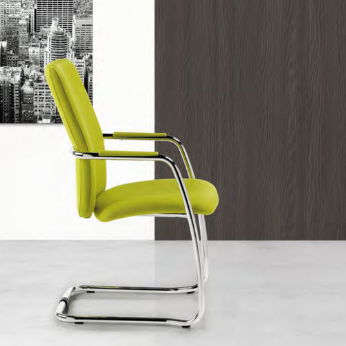 Chaise visiteur contemporaine - EDEN - Gierre Sedute - d'intérieur / en cuir / en tissu