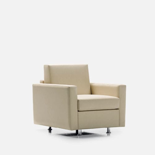 Fauteuil contemporain - IDEAL - Gierre Sedute - en cuir / en métal / personnalisable