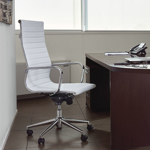 Fauteuil de direction contemporain - ALYA - Gierre Sedute - en cuir / en métal / avec dossier haut