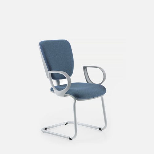 Chaise visiteur contemporaine - NAOS - Gierre Sedute - d'intérieur / en cuir / en tissu