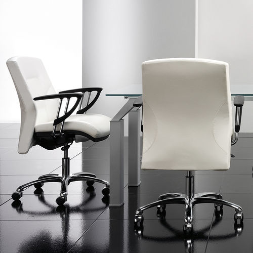 Fauteuil de direction contemporain - ARIES - Gierre Sedute - en cuir / en tissu / en métal
