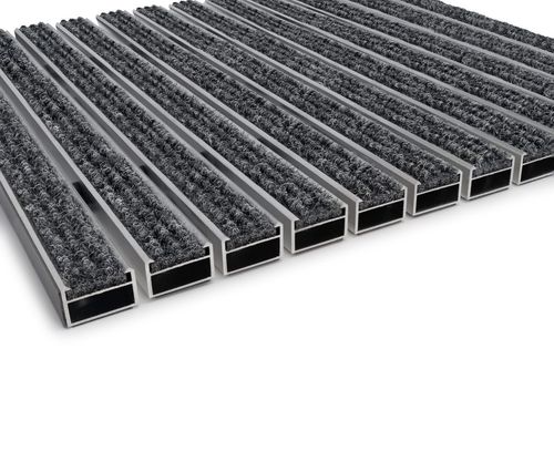 Tapis d'entrée pour établissement public - Clean System Strong (profile 2,5 mm) - TechemMatten - pour bâtiment / pour centre commercial / pour aéroport