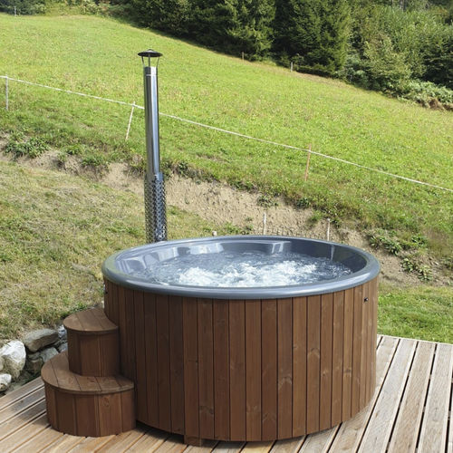 Spa hors-sol - Log Fire 200 - Catalina Spas - rond / 4 places / en bois