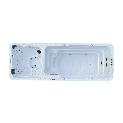 Spa de nage hors-sol - Marathon Dual Temp - Catalina Spas - rectangulaire / 4 places / en inox