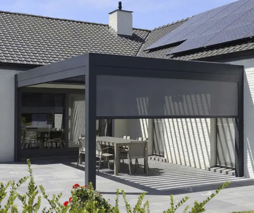 Pergola autoportée - EZ Cover™ Roller Blind - Catalina Spas - en polyester / en PVC / en aluminium