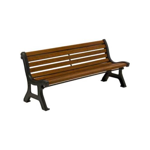 Banc public contemporain - BENCHES ROMA - EUROCOM SRL - en métal / en bois / avec dossier