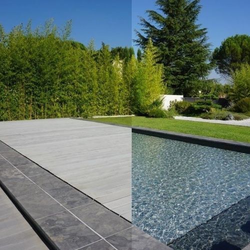 Fond mobile pour piscine en inox 316 L - ELEVATE - ELEVATE - en bois / en céramique / en pierre