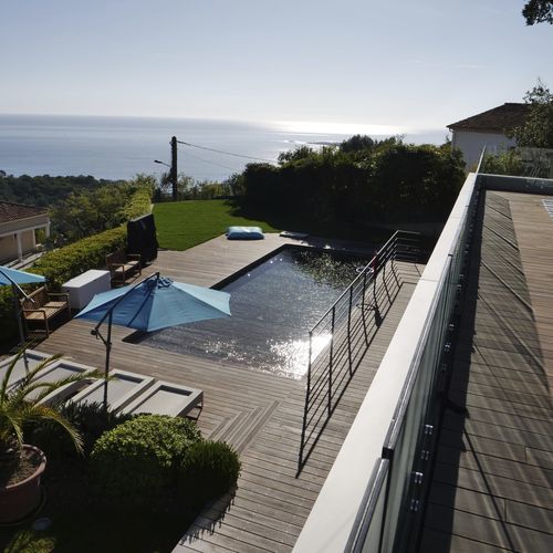 Fond mobile pour piscine en inox 316 L - ELEVATE EN BOIS - ELEVATE - en bois exotique / en composite / en pierre