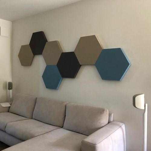 Panneau d'absorption acoustique pour mur - EXIST FIRESAFE - Oudimmo Acoustic Design - pour cloison / sur bureau / en tissu