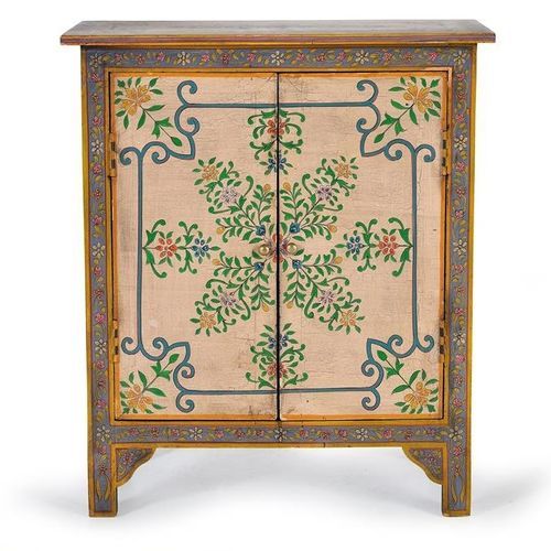 Commode ethnique - 1143 - Giner y Colomer - en bois massif / multicolore