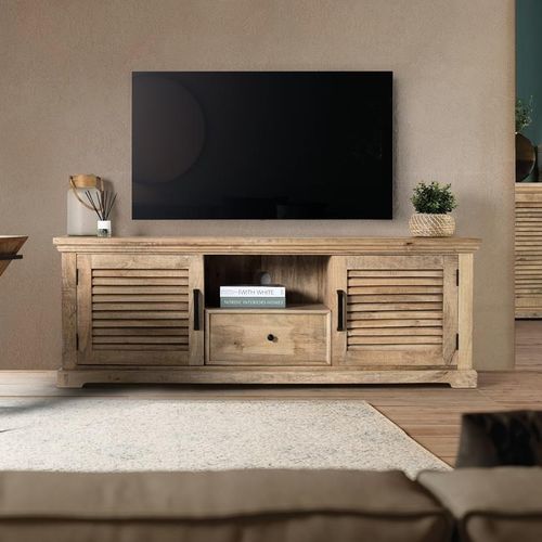 Meuble TV contemporain - 1731 - Giner y Colomer - avec tiroirs / 2 portes / en bois massif