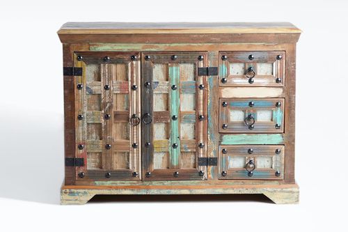 Buffet contemporain - 6935 - Giner y Colomer - en bois de récupération / avec étagère / recyclé