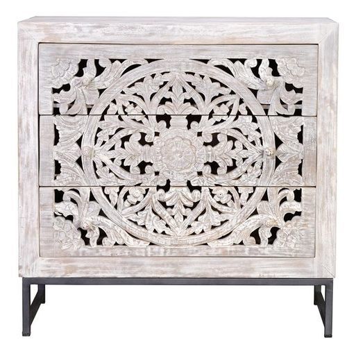 Commode contemporaine - 6896 - Giner y Colomer - en métal / en bois sculpté / 3 tiroirs