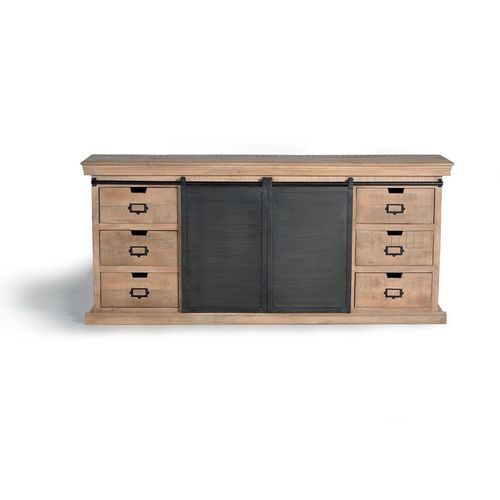 Buffet de style industriel - 6089 - Giner y Colomer - en bois / avec tiroirs / à portes coulissantes