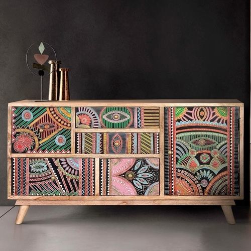 Commode contemporaine - 6880 - Giner y Colomer - en bois / 5 tiroirs / multicolore