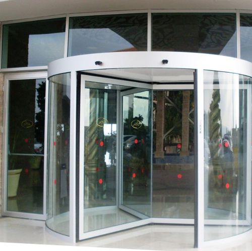 Porte à tambour - ICAT® - RSA Door Systems - d'entrée / en aluminium / en inox