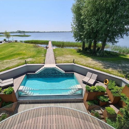 Panneau en verre pour piscine - Hydrosight GmbH - trempé / transparent / pour fenêtrage sous-marin