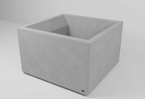 Jardinière en béton - Q1000 - Sirolis - carrée / en hauteur / design minimaliste