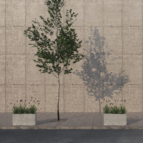 Jardinière en béton - RIPPLE  - Sirolis - rectangulaire / sur mesure / design