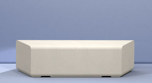 Banc public design - BEAM 1250 ANGULAR - Sirolis - en béton armé / sans dossier / sans accoudoirs