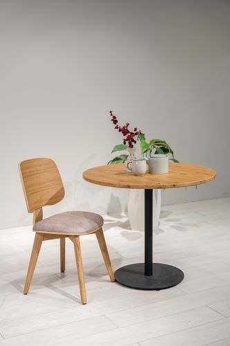 Table bistrot contemporaine - Meubles des Carpates - en métal / en bois massif / en chêne
