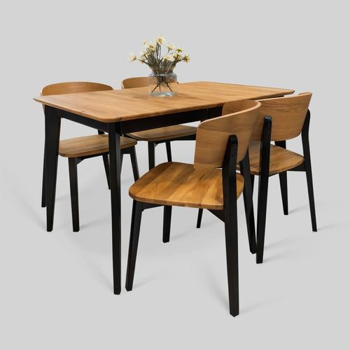 Table à manger design minimaliste - VERKE - Meubles des Carpates - en bois / avec piètement en métal / rectangulaire