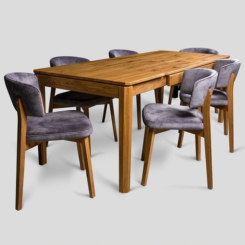Table à manger contemporaine - JOHNSON - Meubles des Carpates - en bois / avec piètement en bois / d'angle