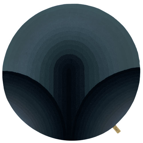 Tapis contemporain - TAPIS ROND - NELAMBO - INSPIRATION VEGETAL LOTUS  - Studio Gazelles - géométrique / en laine / rond