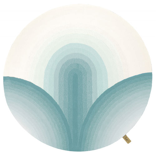 Tapis contemporain - Tapis NELAMBO - INSPIREE DE A NATURE ET DU LOTUS  - Studio Gazelles - géométrique / en laine / rond