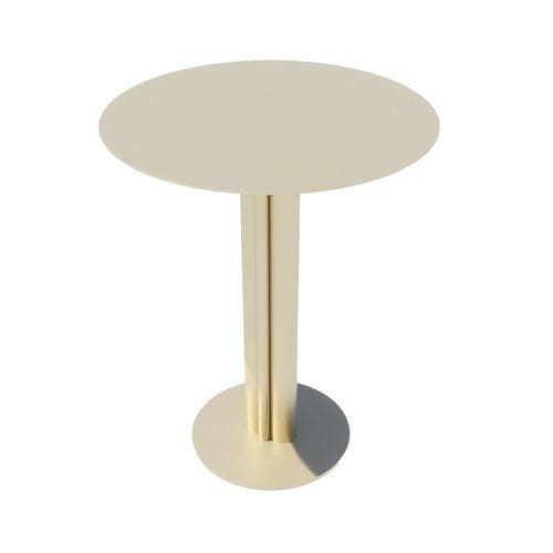 Table bistrot design - PIVOINE - Studio Gazelles - en métal / ronde / circulaire
