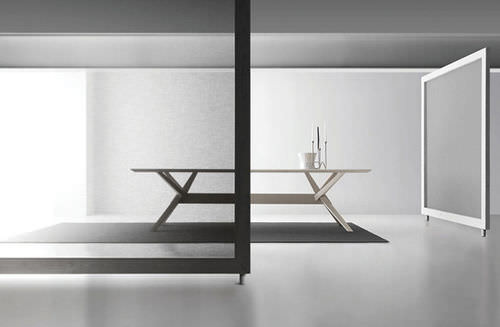 Table contemporaine - CAVALLETTO FISSO - BAULINE - en bois / rectangulaire