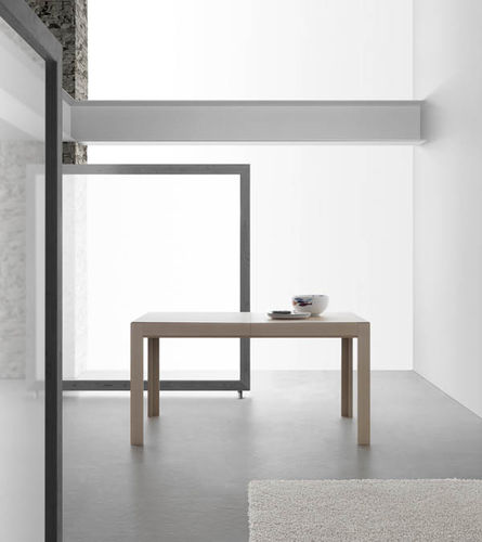 Table contemporaine - EDO - BAULINE - en bois / rectangulaire / à rallonge