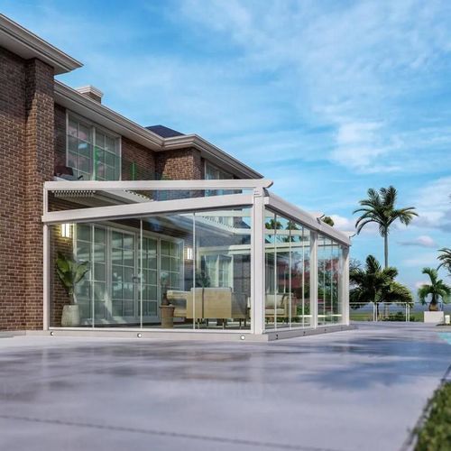 Pergola adossée - 9005 - Violux LTD - autoportée / aluminium / bois